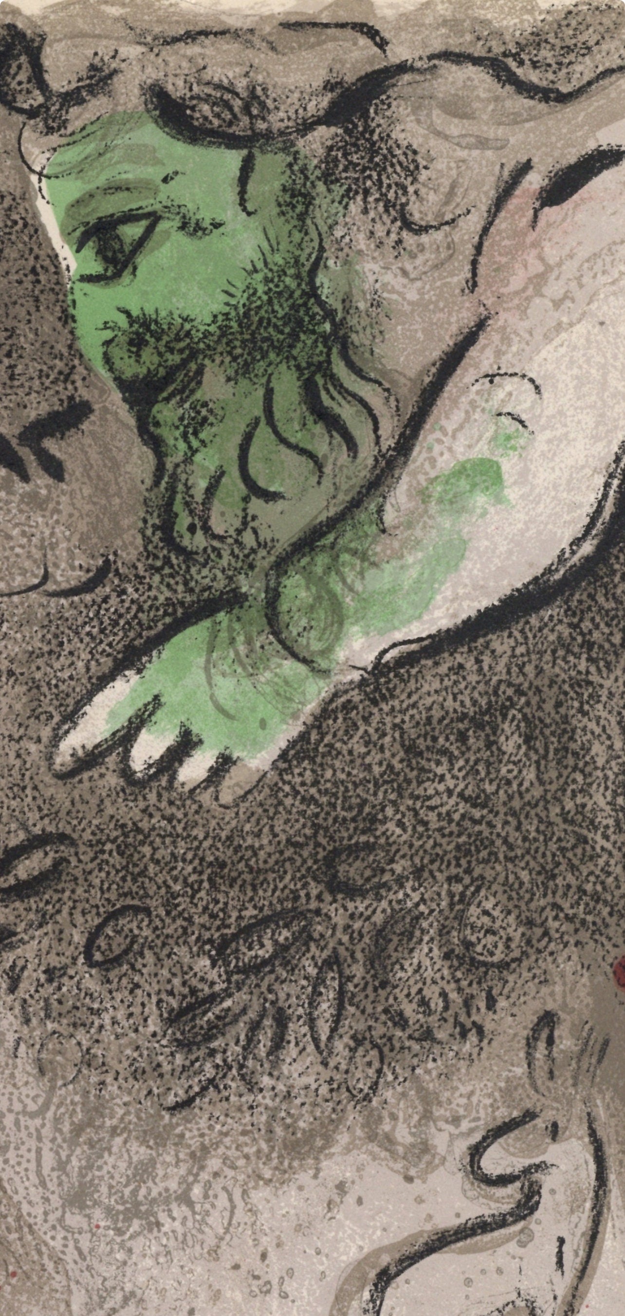 Marc Chagall, Eve incurs God’s displeasure (Mourlot 117-46; Cramer 25), Drawings from the Bible, Verve: Revue, Limited Edition Lithograph