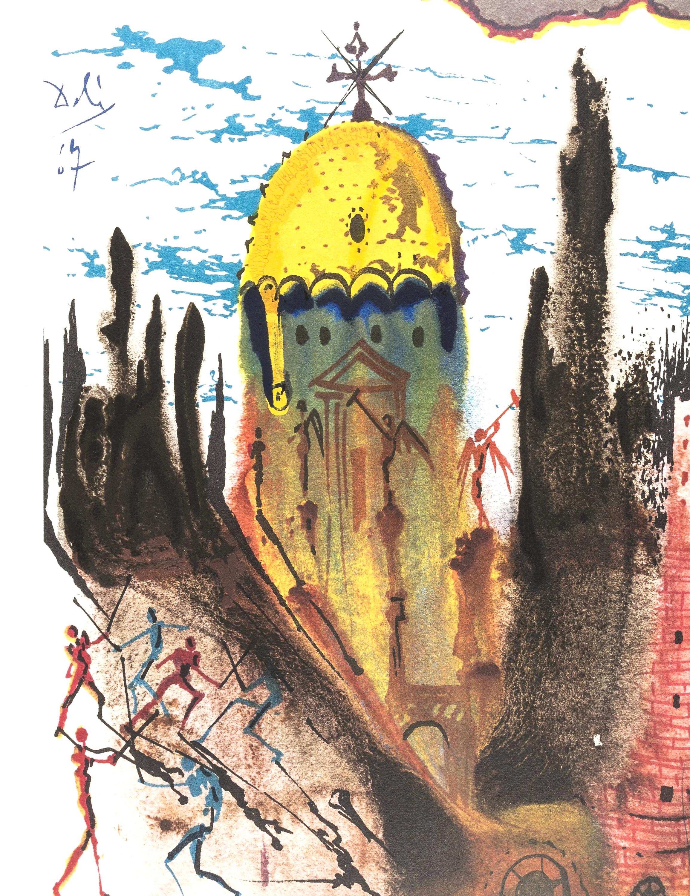 Salvador Dali, Composition (Michler/Löpsinger 1601), Romeo e Giulietta, Limited Edition Lithograph and Silkscreen
