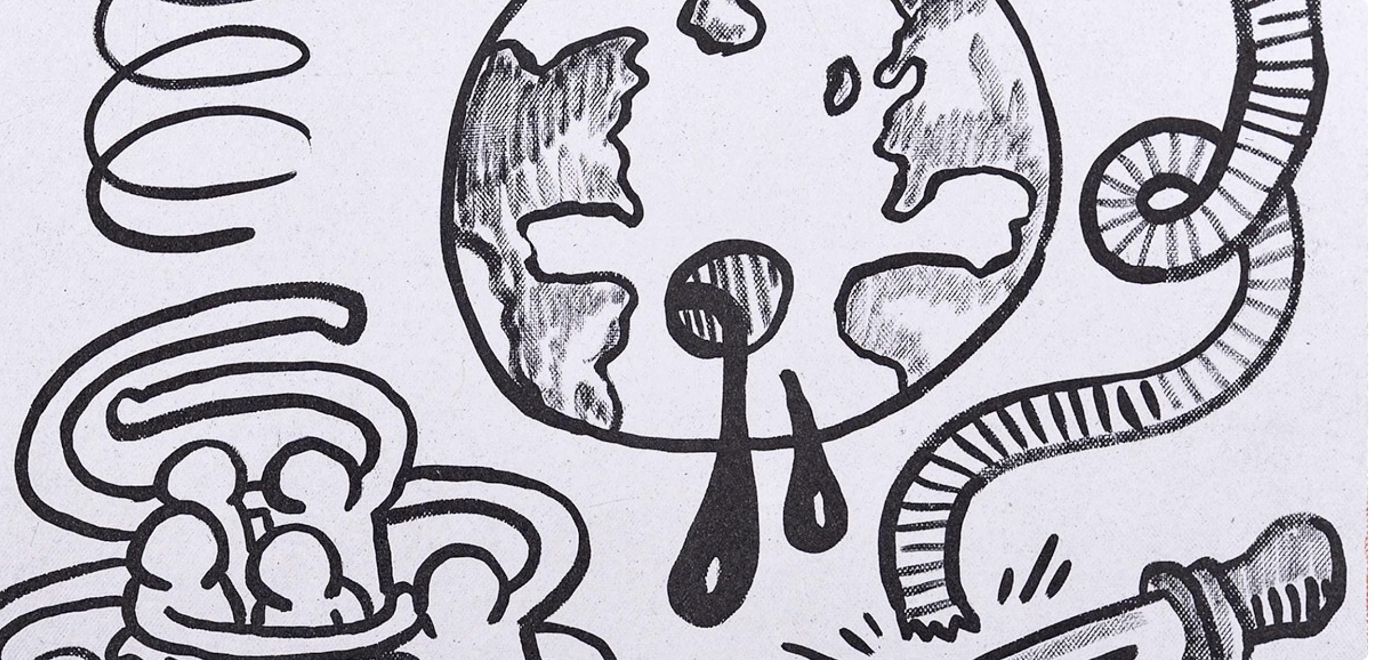 Keith Haring, Composition, Against All Odds, Limited Edition Lithograph