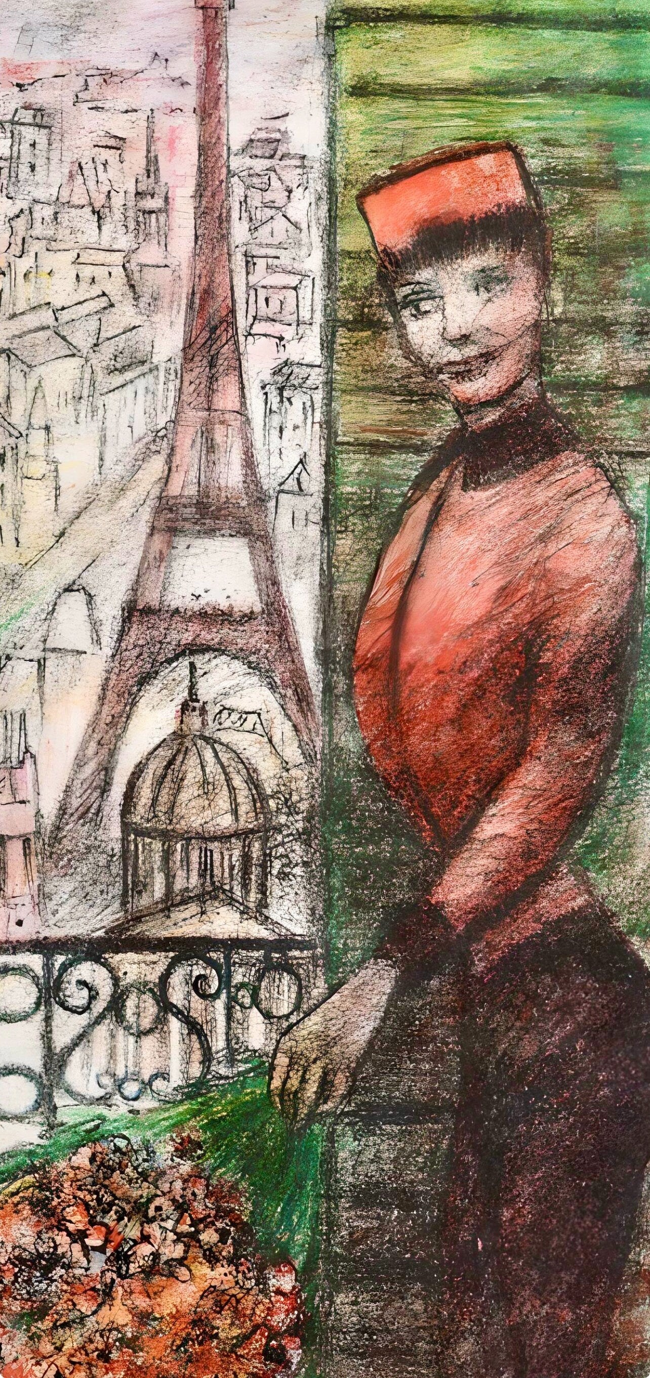 Edouard Goerg, Du balcon, Au Temps de Paris Seine, Limited Edition Lithograph
