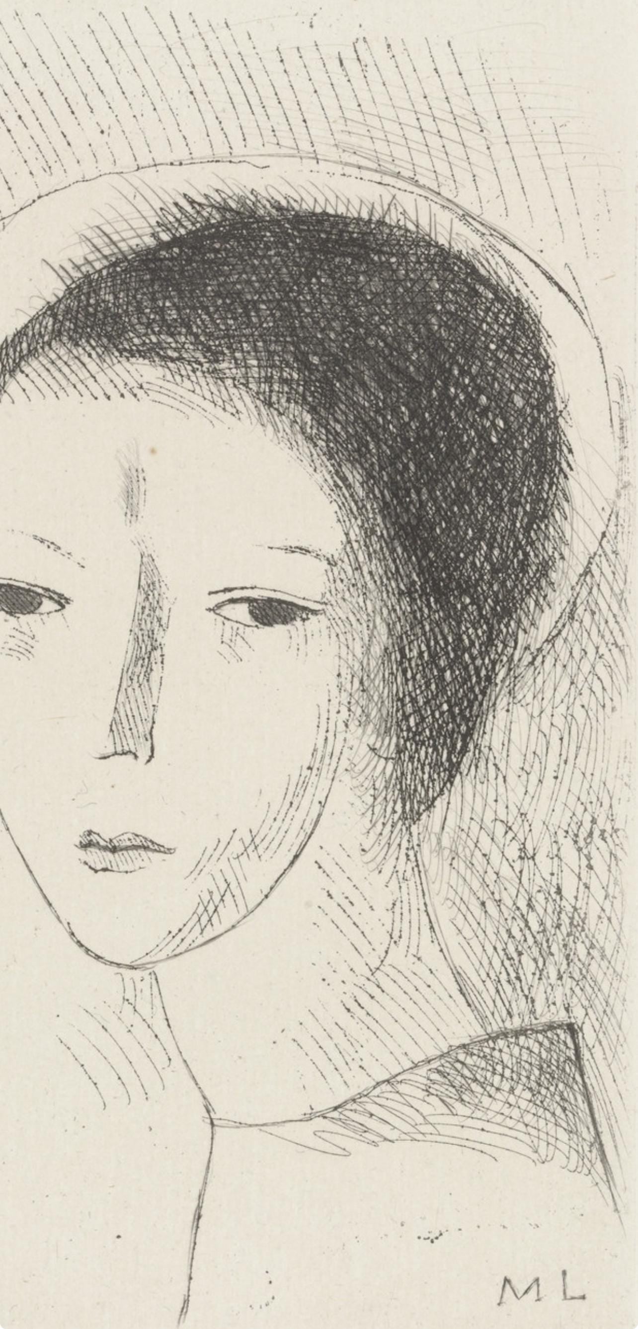Marie Laurencin, Tête de jeune fille (Marchesseau 250), Du cubisme, Limited Edition Etching