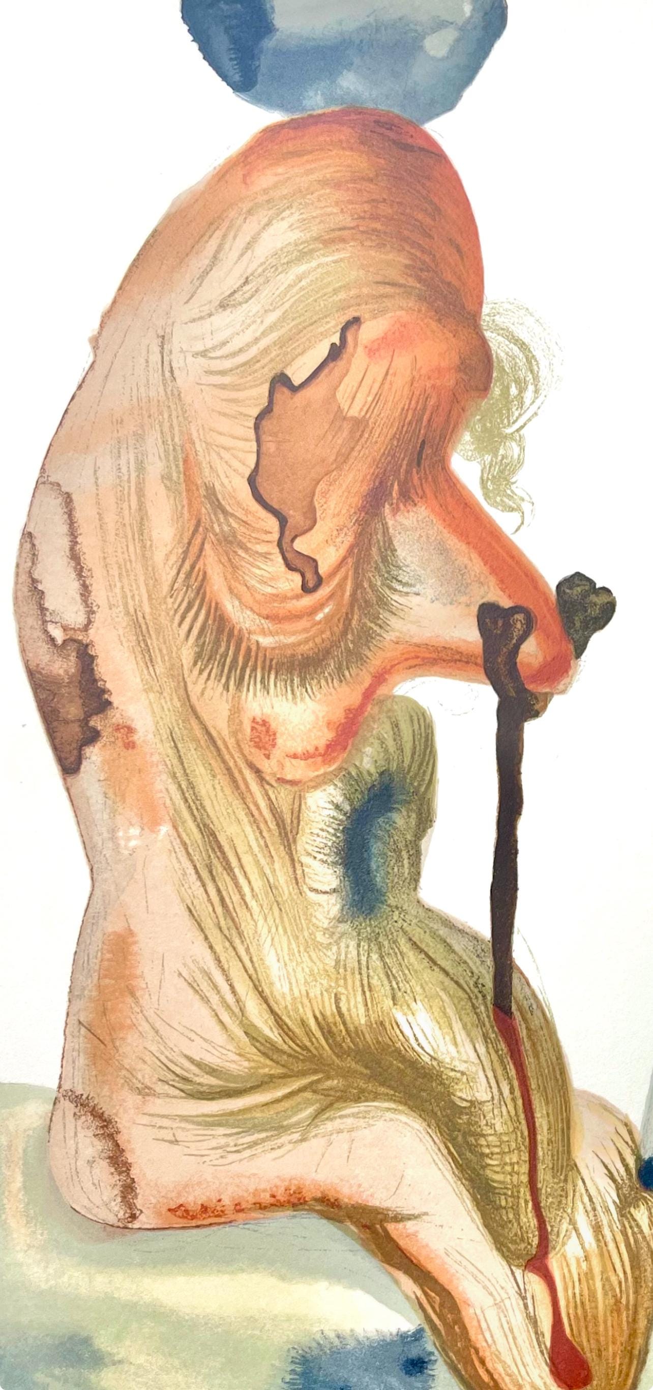 Salvador Dali, Hölle XVIII (Field 189-200; Michler/Löpsinger 1039-1138), Die Göttliche Komödie, Signed, Limited Edition Woodcut