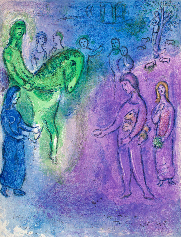 Marc Chagall, Arrivée de Dionysophane, Daphnis et Chloé, Limited Edition Héliogravure