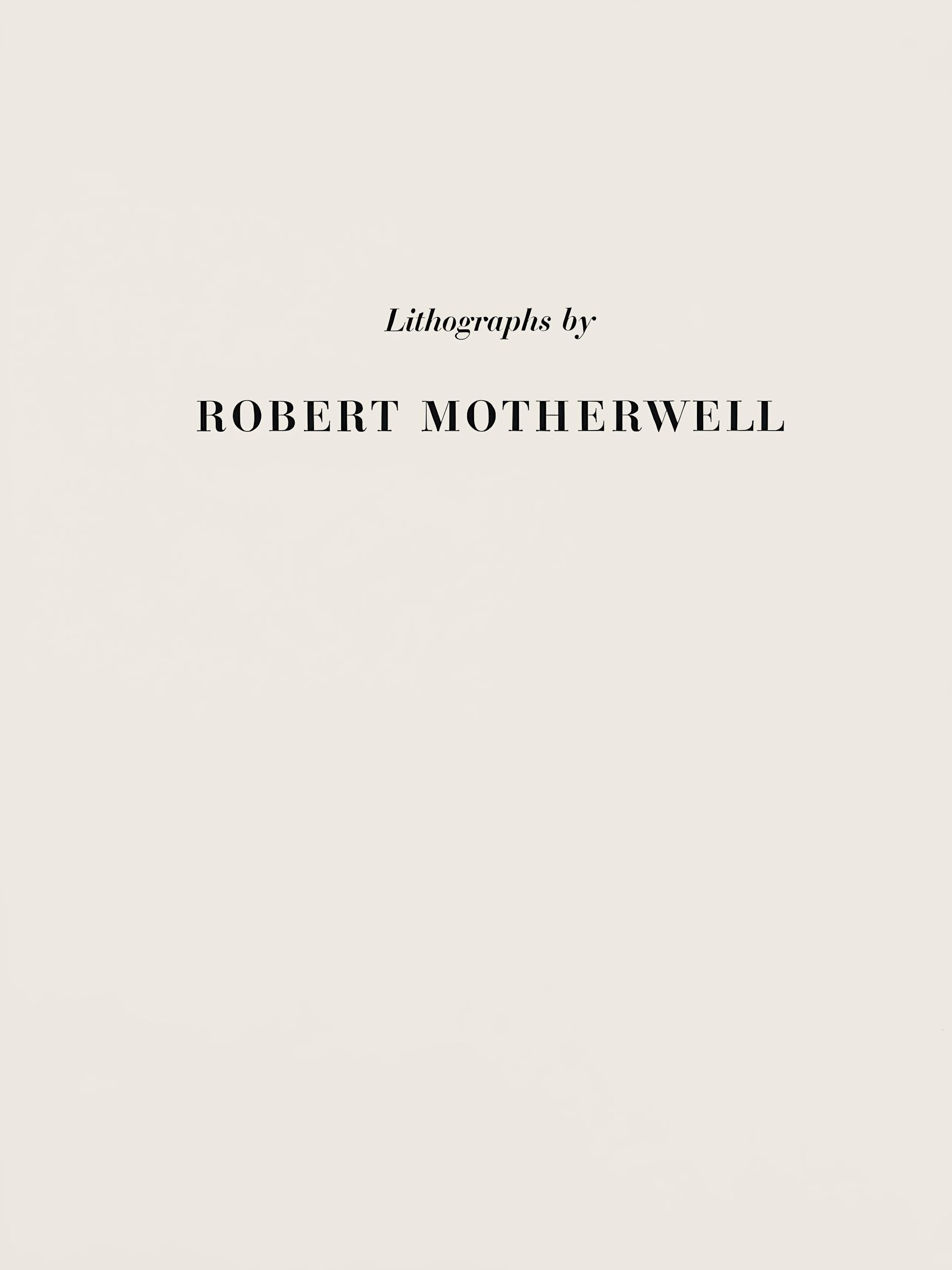 Robert Motherwell, Composition (Belknap 354-380; Engberg/Banach 415-441), Three Poems, Limited Edition Lithograph