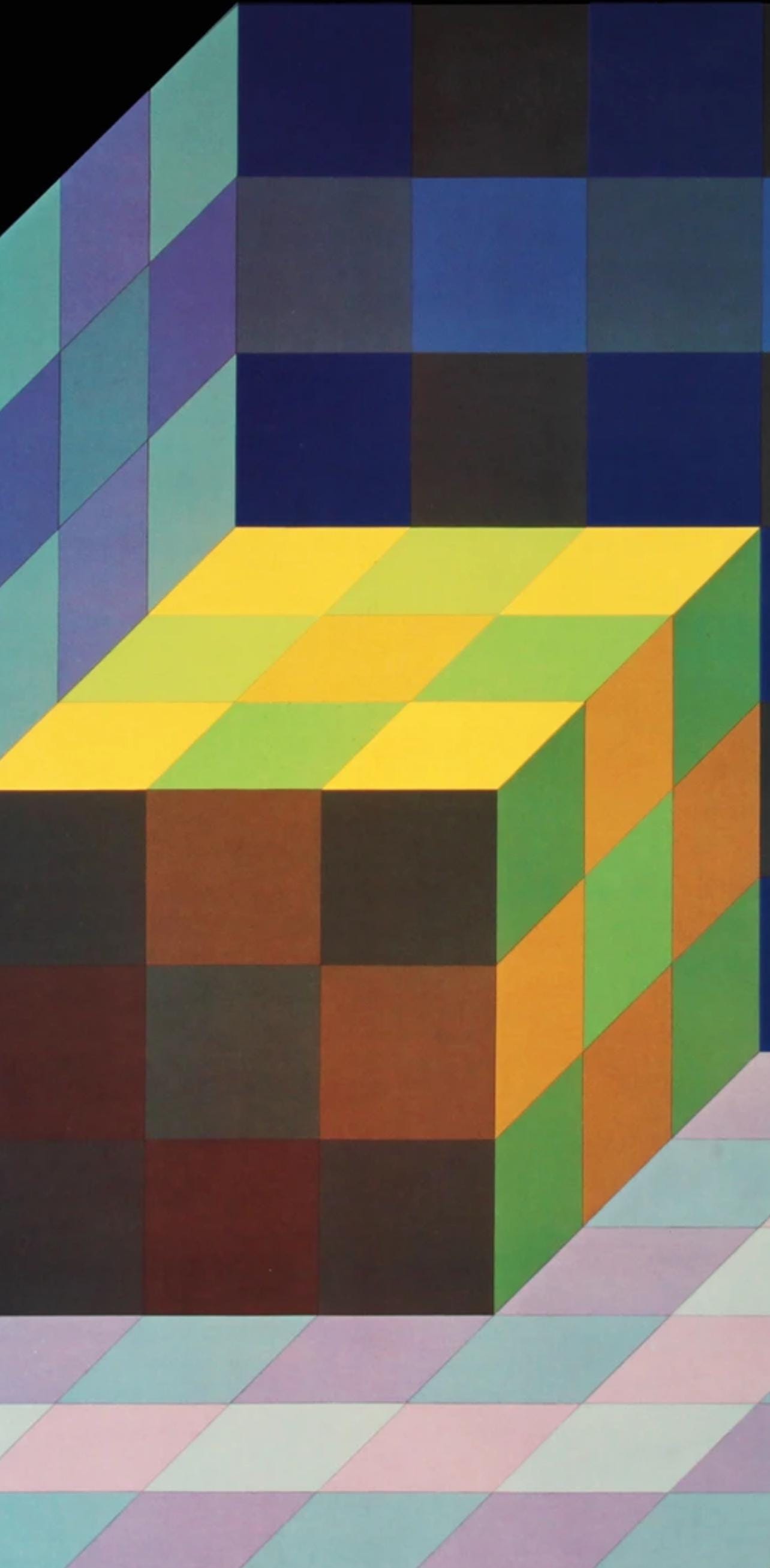 Victor Vasarely, Composition, Progressions I, Limited Edition Héliogravure