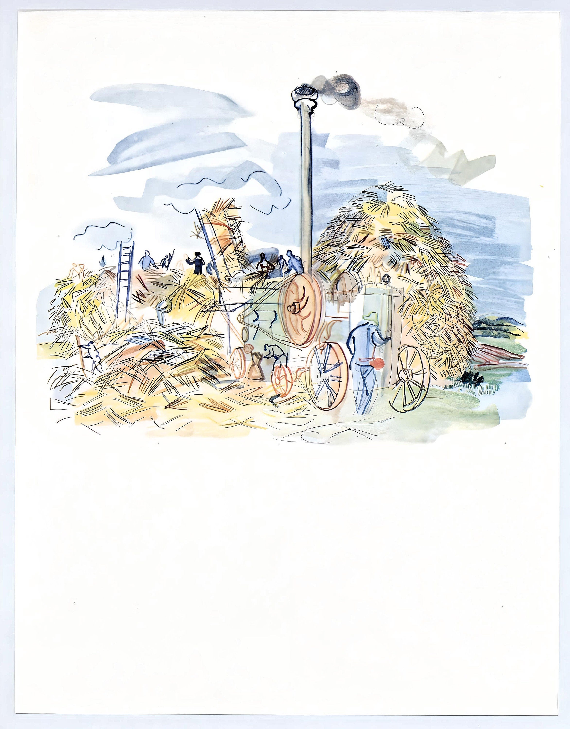 Raoul Dufy, Le dépiquage à Montsaunès, Vacances forcées