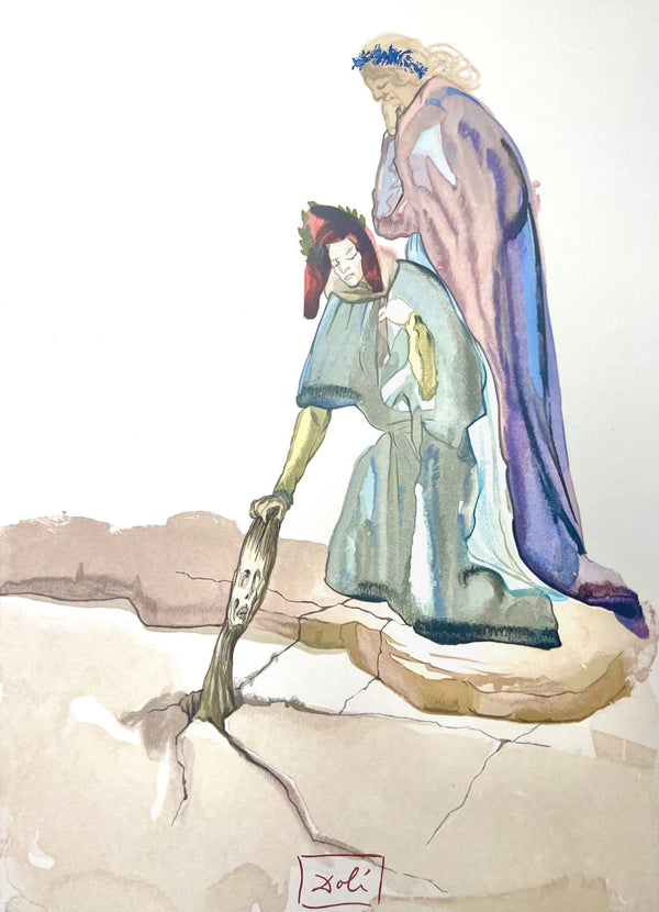 Salvador Dali, Hölle XXXII (Field 189-200; Michler/Löpsinger 1039-1138), Die Göttliche Komödie, Signed, Limited Edition Woodcut