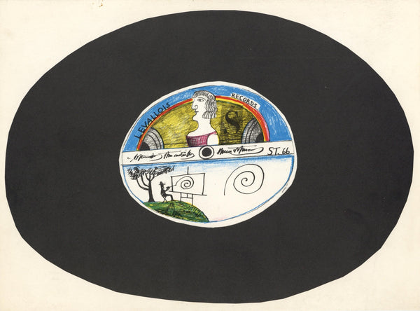 Saul Steinberg, Composition, Derrière le miroir, Limited Edition Lithograph