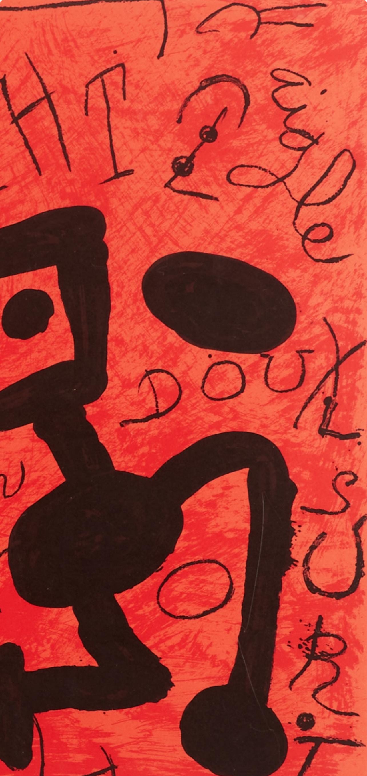 Joan Miró, Composition, Hommage à Aimé et Marguerite Maeght, Derrière le miroir, Limited Edition Lithograph