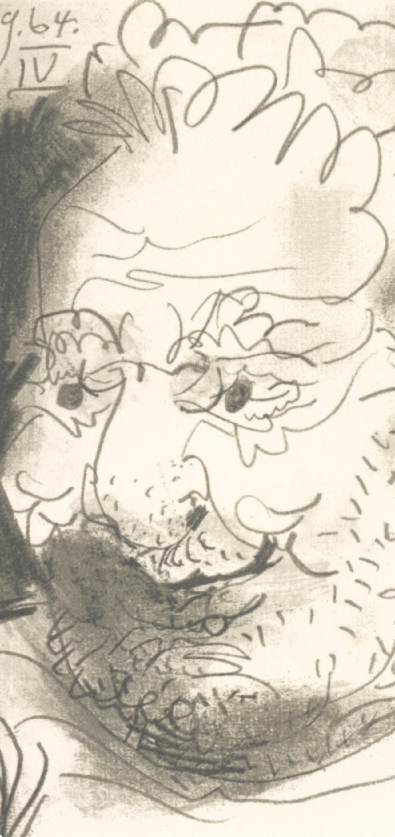Pablo Picasso, Composition, Le Goût du Bonheur (Cramer 148; Bloch 2013), Limited Edition Mixed Media Lithograph