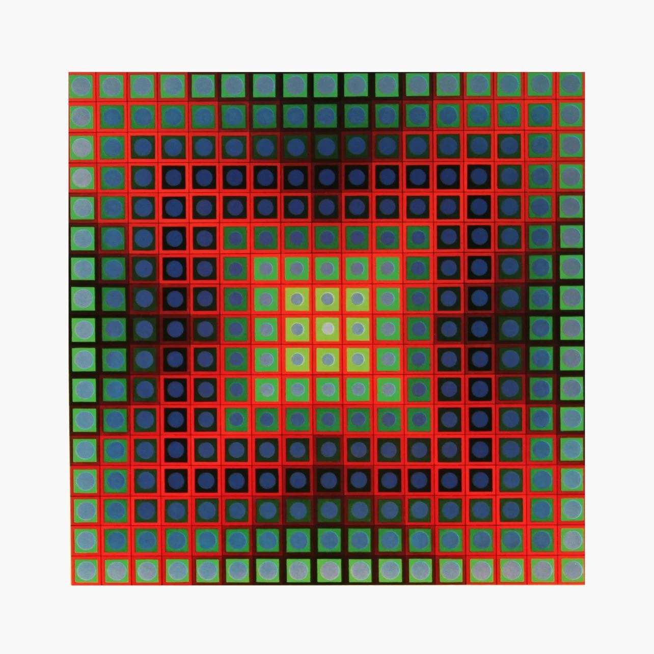 Victor Vasarely, Composition, Folklore Planétaire, Limited Edition Héliogravure