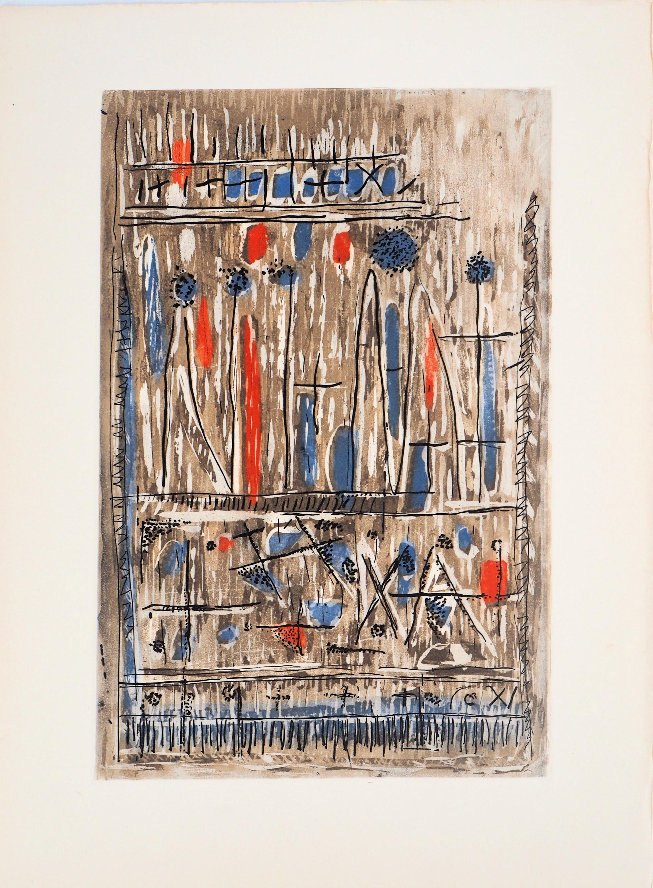 Roger Bissière, Centro, Paroles peintes I, Limited Edition Etching