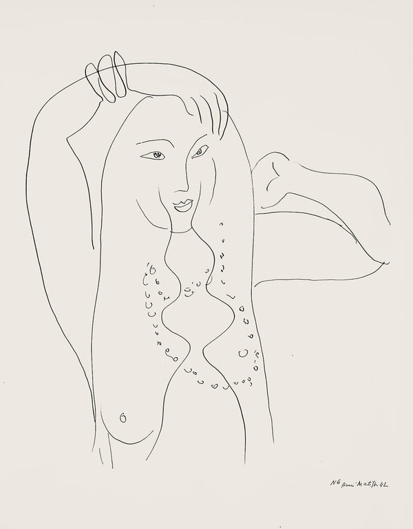 Henri Matisse, Série N, var. 6 (Duthuit 9), Henri Matisse, Dessins, Thèmes et variations, Limited Edition Lithograph