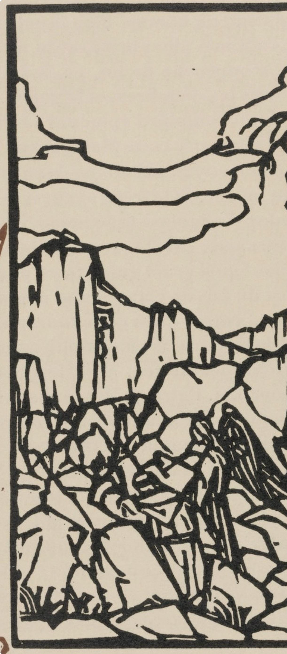 Émile Bernard, Composition (Morane, No. 100), Les Petites Fleurs de St. Françoise, Limited Edition Woodcut