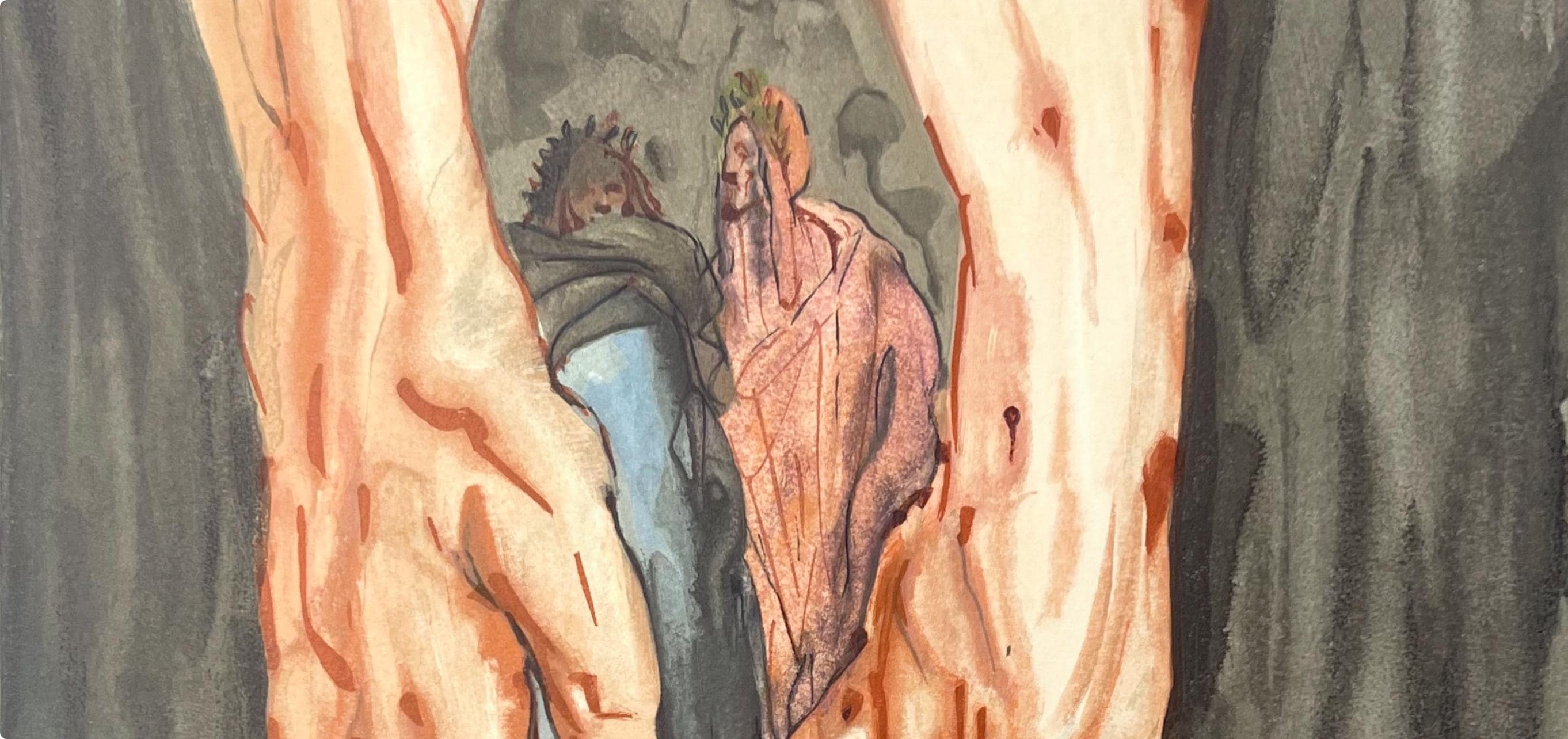 Salvador Dali, Hölle XVI (Field 189-200; Michler/Löpsinger 1039-1138), Die Göttliche Komödie, Signed, Limited Edition Woodcut