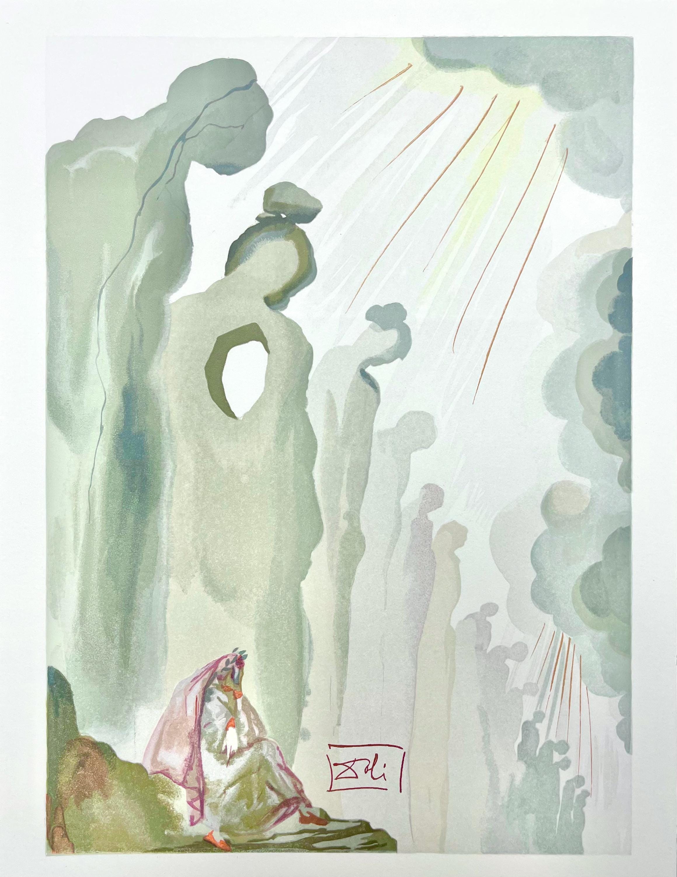Salvador Dali, Fegefeuer XIII (Field 189-200; Michler/Löpsinger 1039-1138), Die Göttliche Komödie, Signed, Limited Edition Woodcut