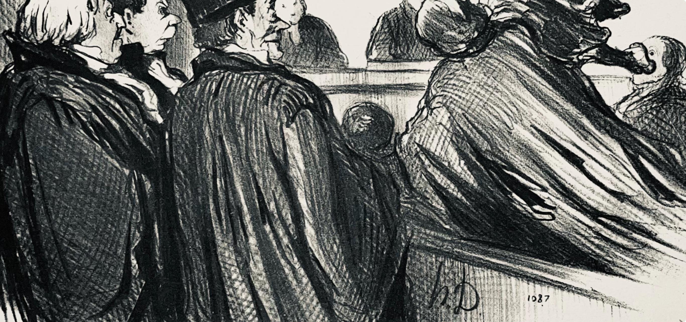 Honoré Daumier, Composition, Honoré Daumier, Law and Justice, Limited Edition Lithograph
