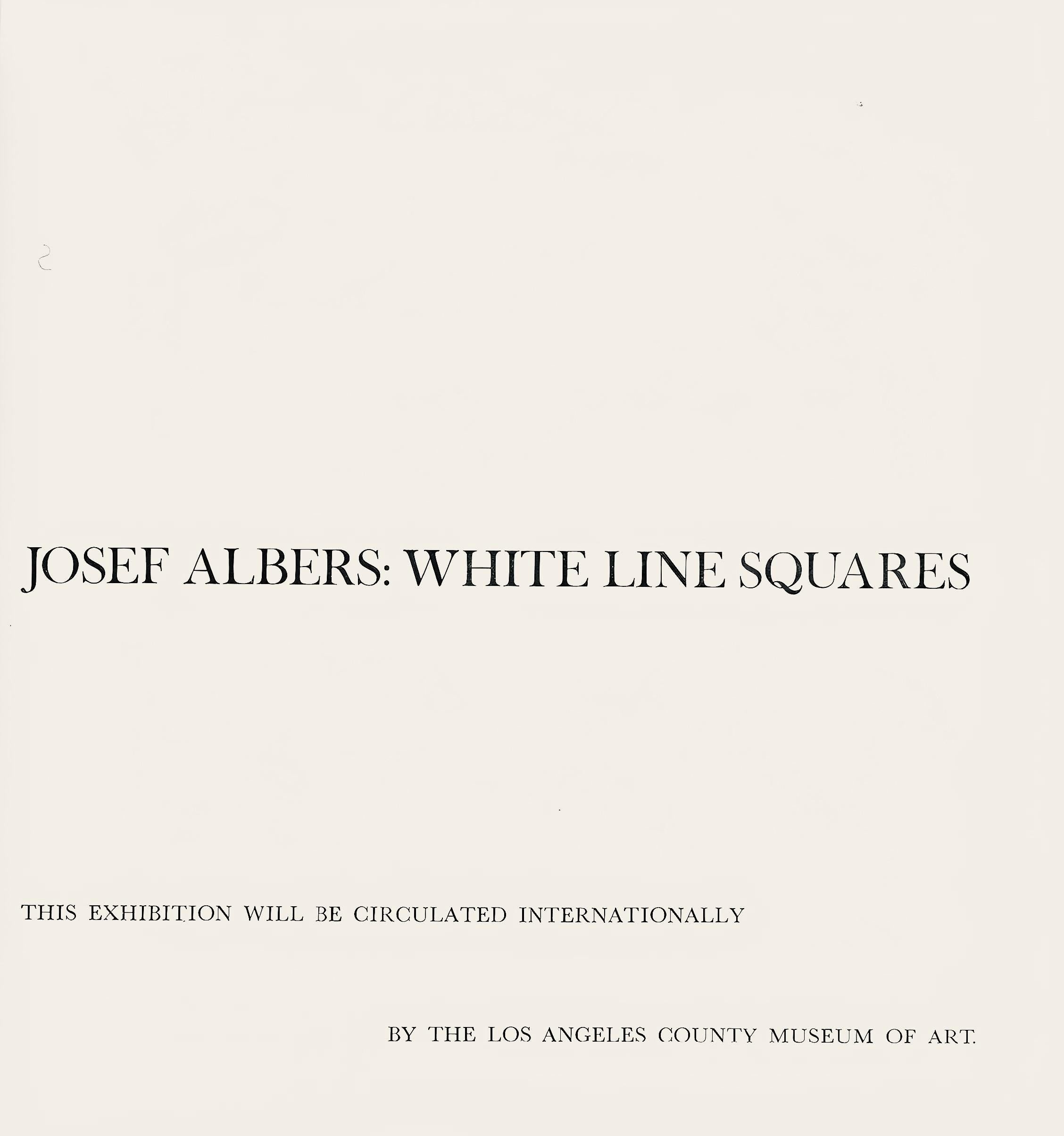 Josef Albers, Homage to the Square, Josef Albers: White Line Squares, Limited Edition Lithograph