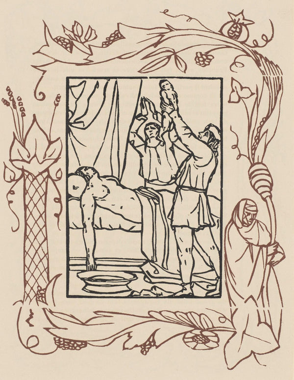 Émile Bernard, Composition (Morane, No. 100), Les Petites Fleurs de St. Françoise, Limited Edition Woodcut