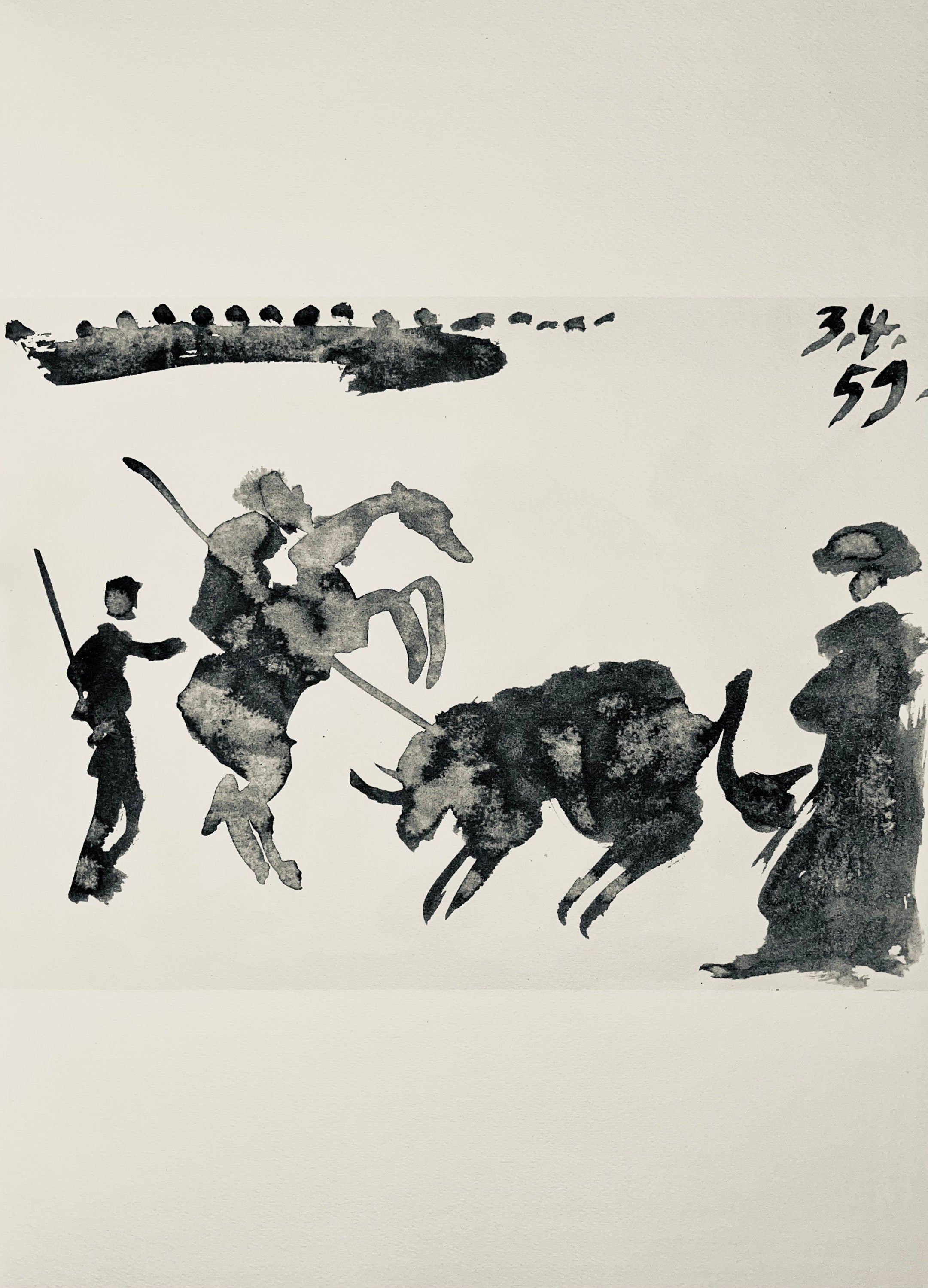 Pablo Picasso, Composition (Bloch 1276; Czwiklitzer 23), Toros y Toreros, Limited Edition Lithograph