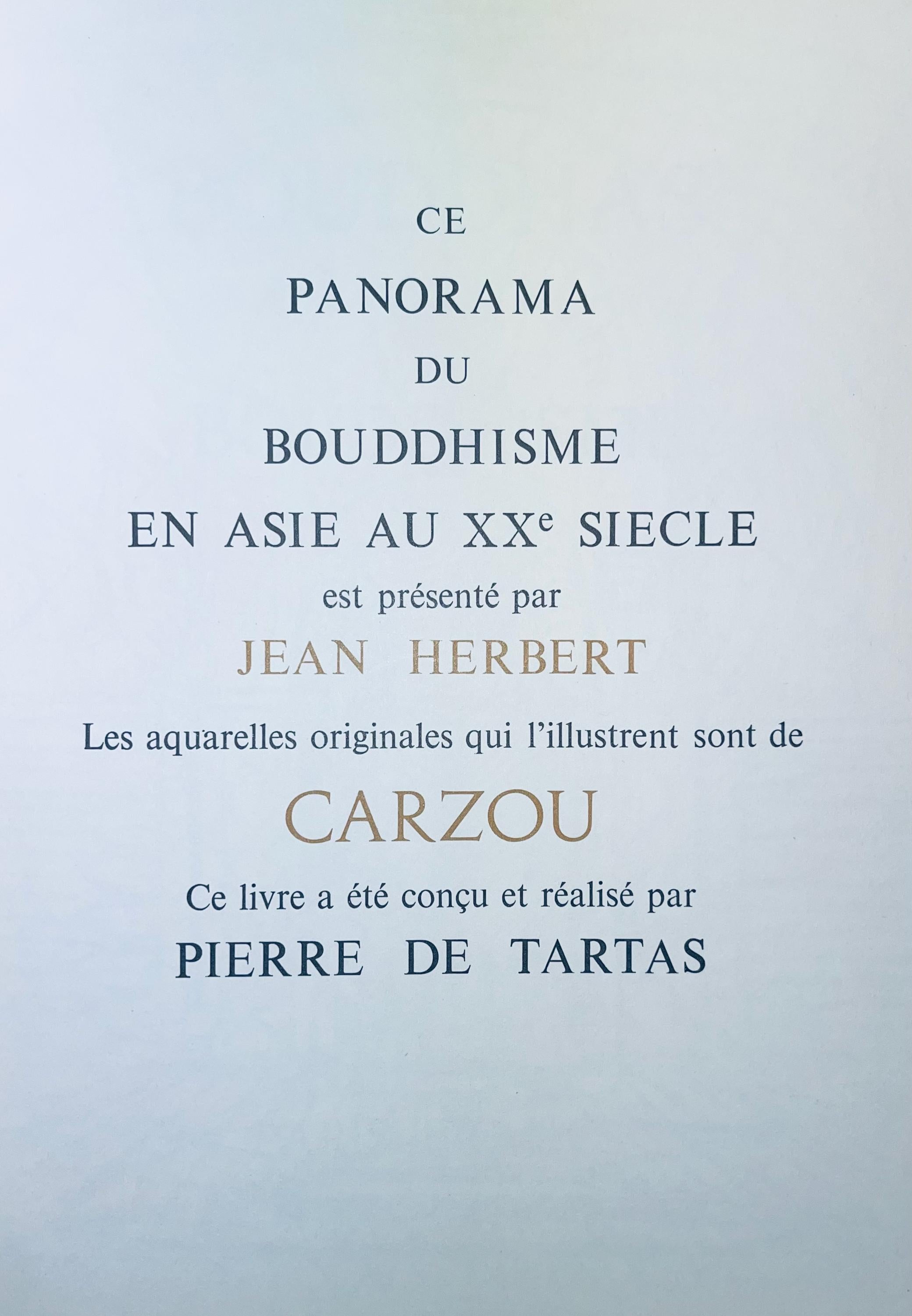 Jean Carzou, Composition, Ce Panorama du Bouddhisme, Limited Edition Lithograph