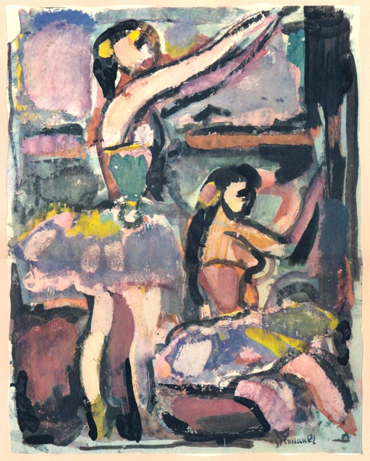 Georges Rouault, Composition, Divertissement, Limited Edition Lithograph