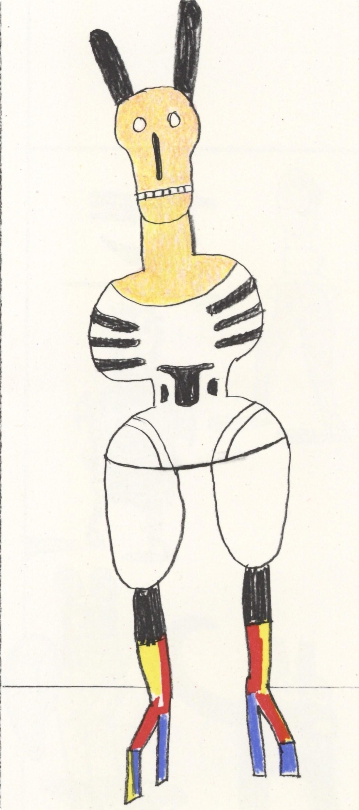 Saul Steinberg, Composition, Derrière le miroir, Limited Edition Lithograph