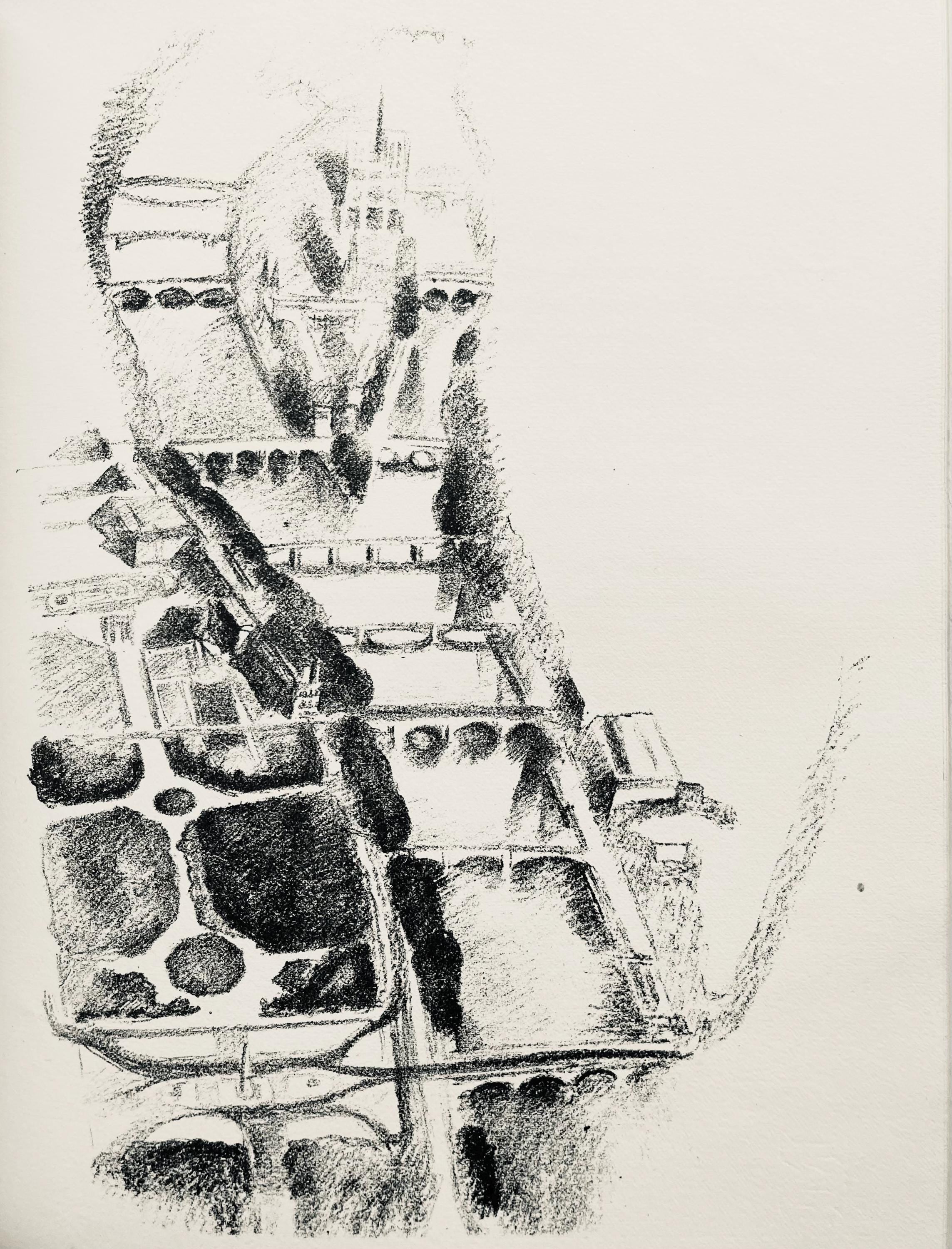 Robert Delaunay, La Seine et l'île de la Cité (Habasque 720-728), Allo! Paris!, Limited Edition Lithograph
