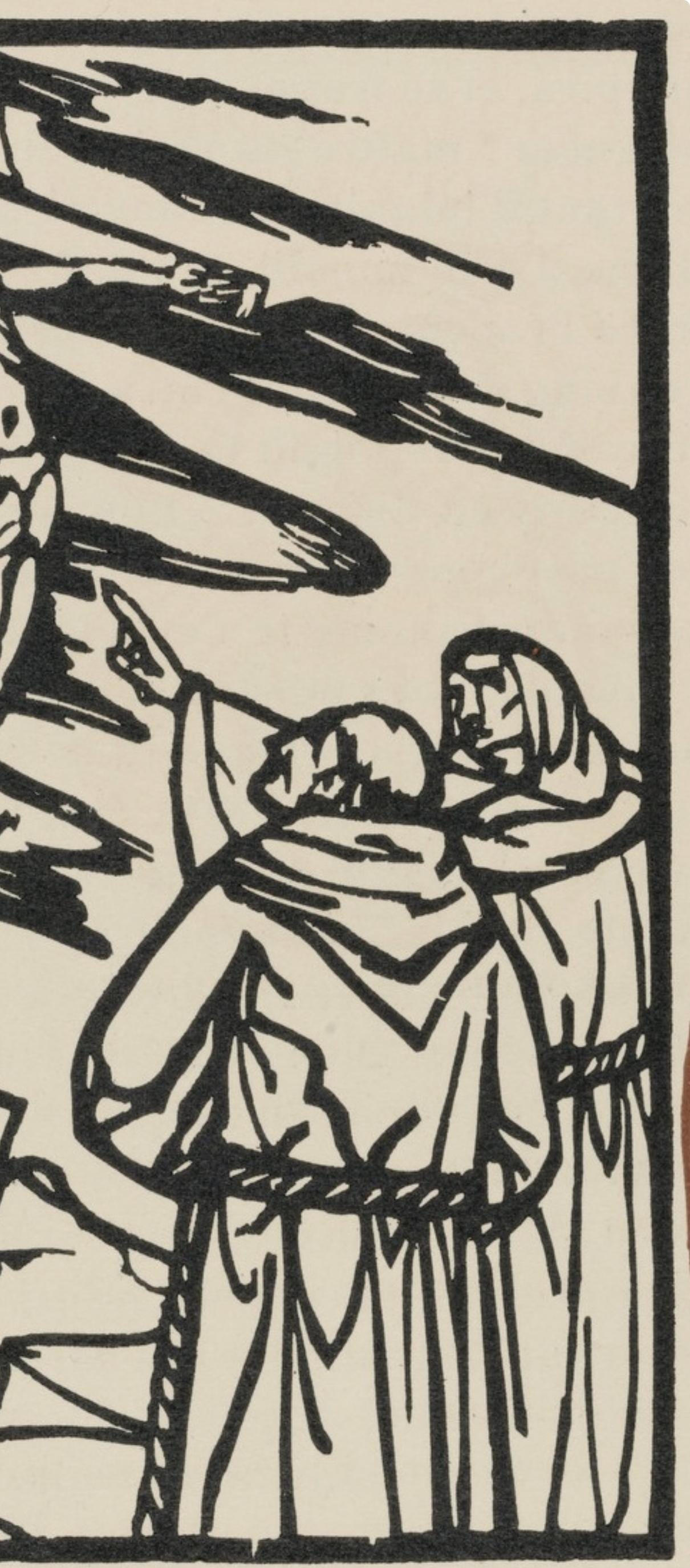 Émile Bernard, Composition (Morane, No. 100), Les Petites Fleurs de St. Françoise, Limited Edition Woodcut