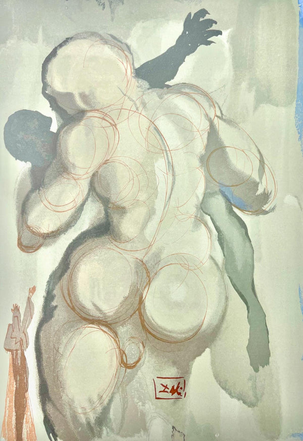 Salvador Dali, Fegefeuer VI (Field 189-200; Michler/Löpsinger 1039-1138), Die Göttliche Komödie, Signed, Limited Edition Woodcut