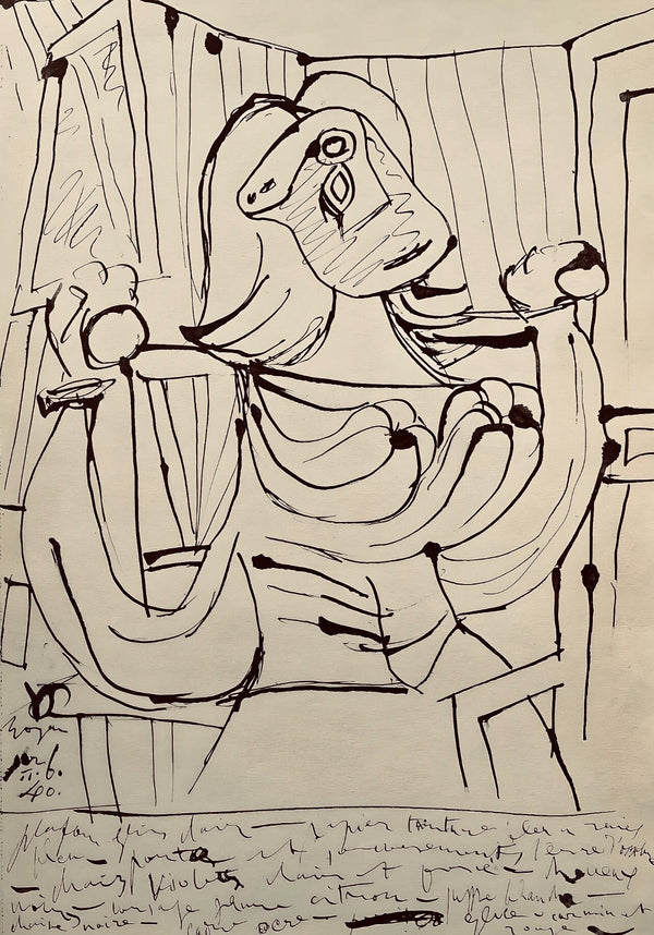 Pablo Picasso, Composition, Carnet de dessins de Picasso, Cahiers d’Art, Limited Edition Lithograph