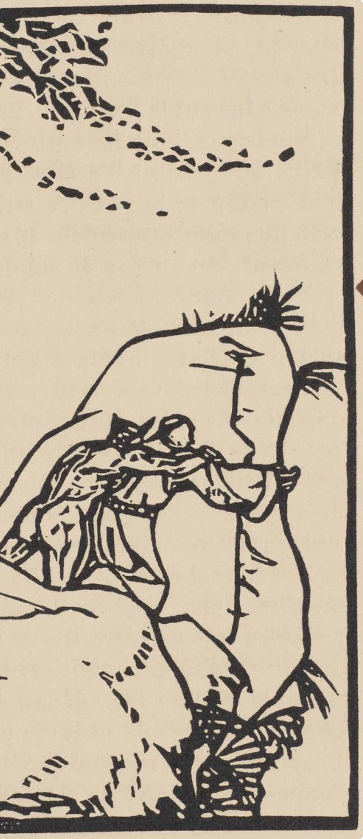 Émile Bernard, Composition (Morane, No. 100), Les Petites Fleurs de St. Françoise, Limited Edition Woodcut