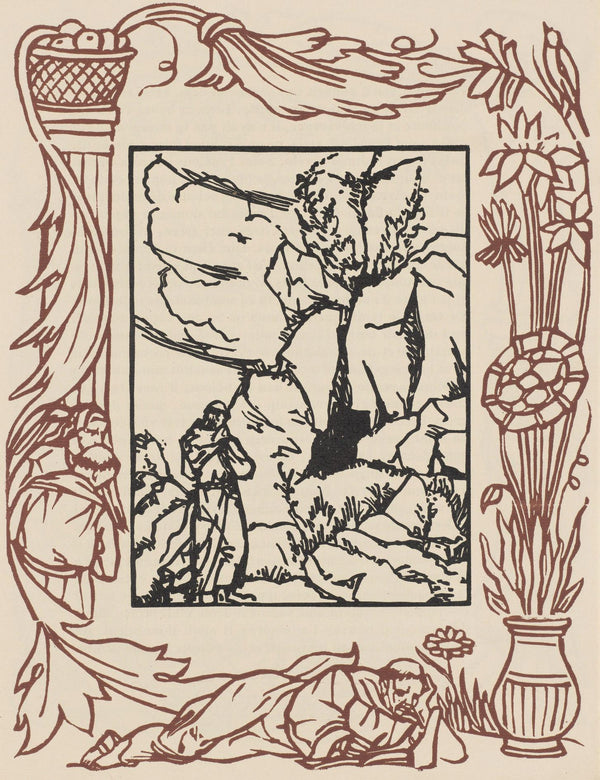 Émile Bernard, Composition (Morane, No. 100), Les Petites Fleurs de St. Françoise, Limited Edition Woodcut