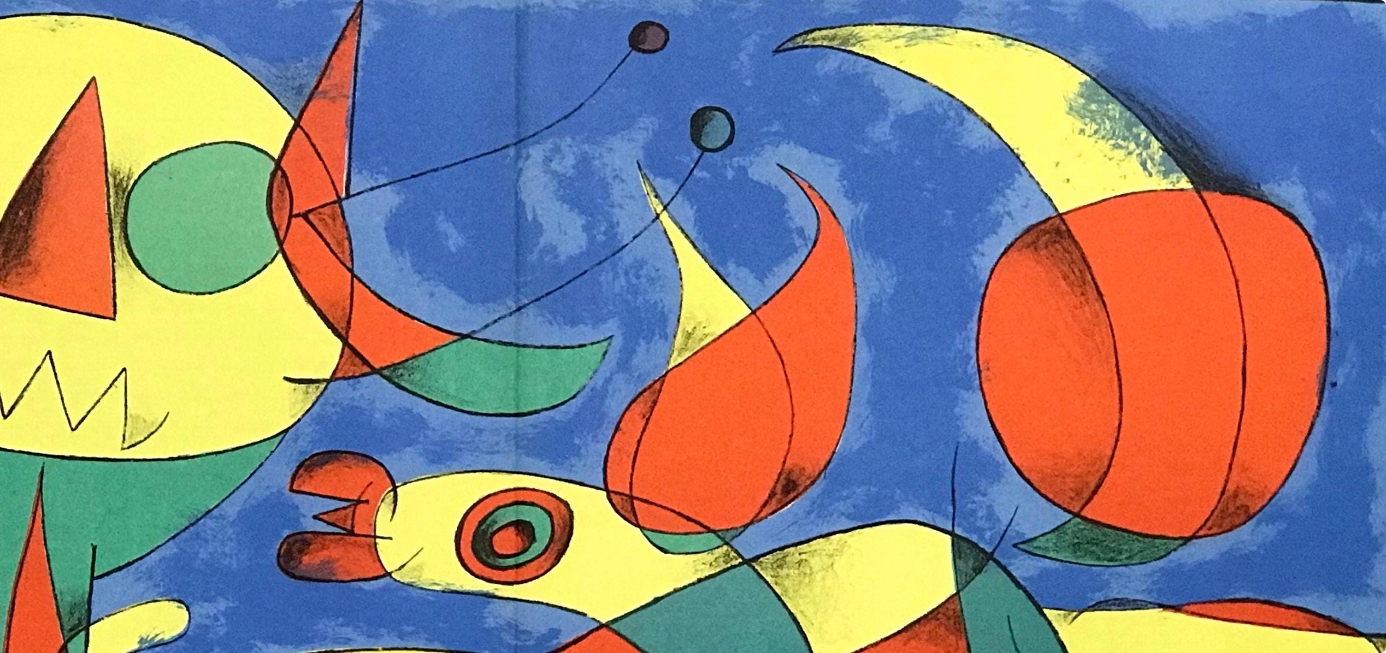 Joan Miró, Composition (Cramer 34; Mourlot 227), Derrière le miroir, Limited Edition Lithograph