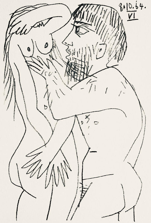 Pablo Picasso, Composition, Le Goût du Bonheur (Cramer 148; Bloch 2013), Limited Edition Mixed Media Lithograph