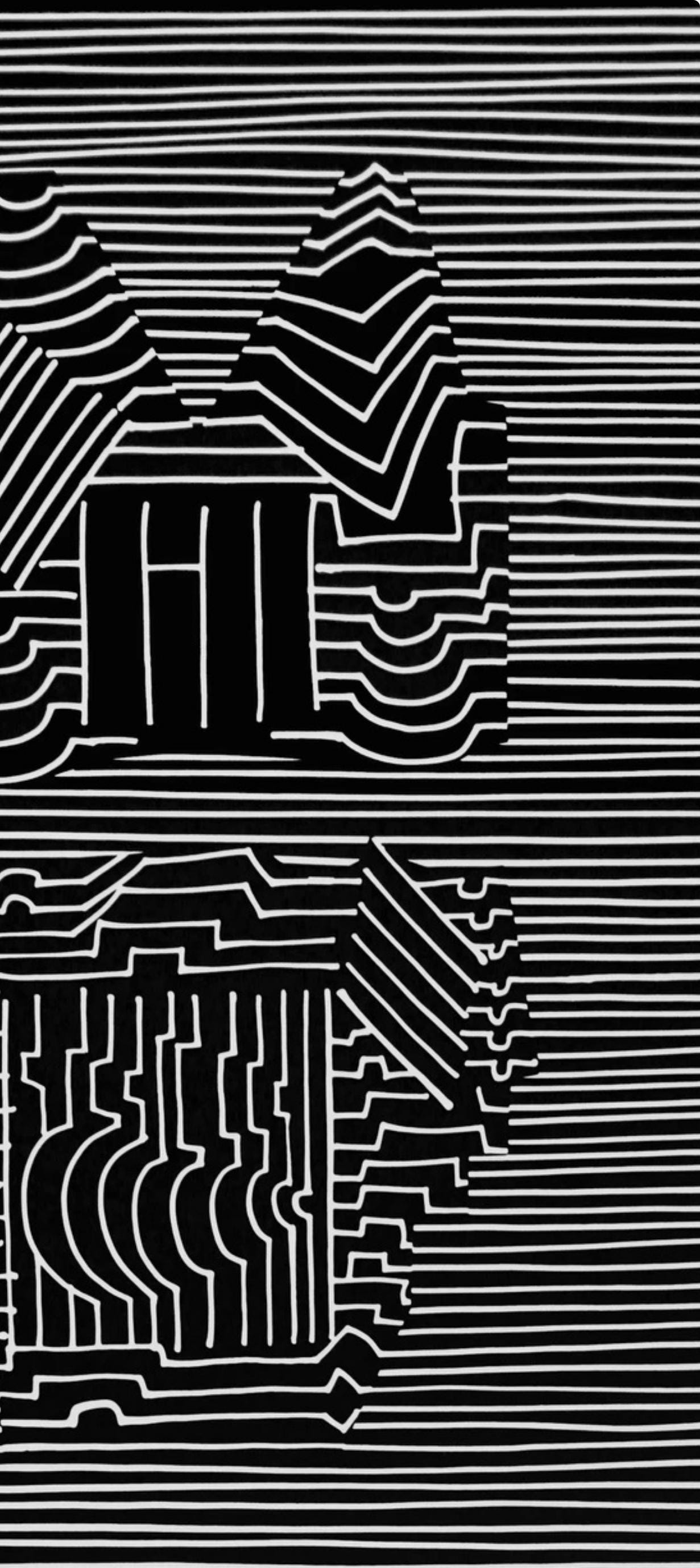 Victor Vasarely, Composition, Ondulatoires, Limited Edition Héliogravure