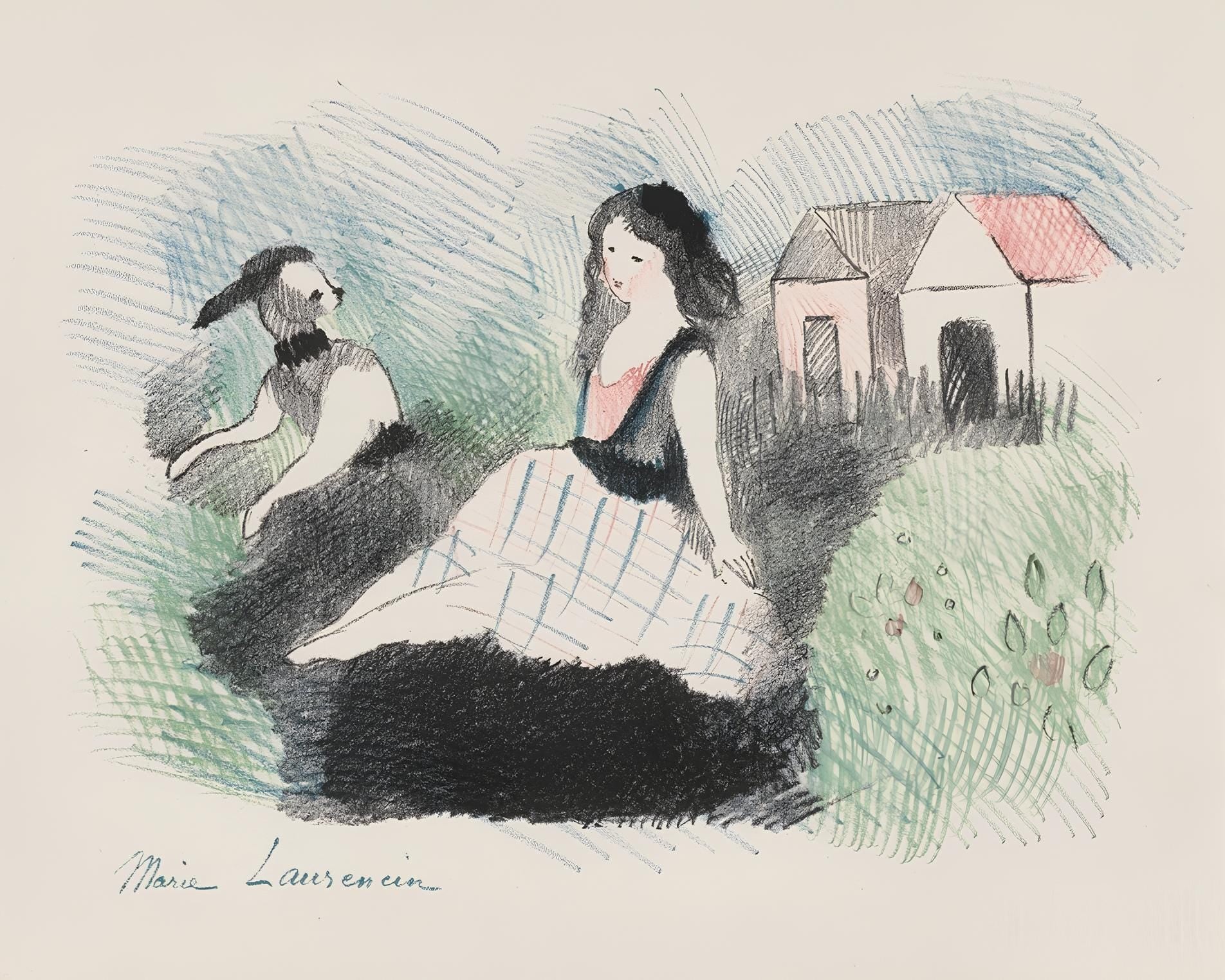 Marie Laurencin, Composition, Alice's Adventures in Wonderland, Limited Edition Lithograph