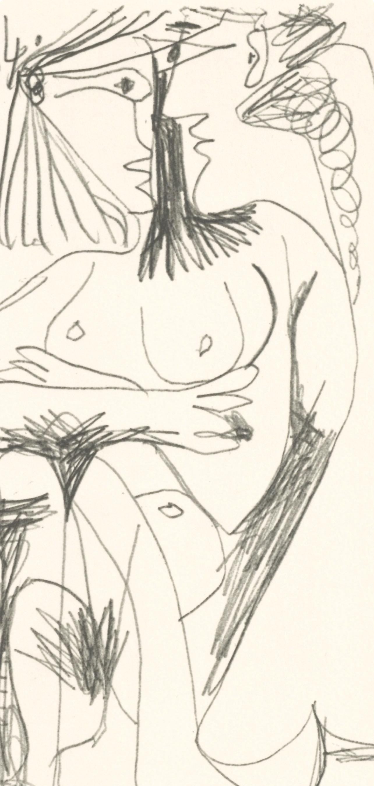 Pablo Picasso, Composition, Le Goût du Bonheur (Cramer 148; Bloch 2013), Limited Edition Mixed Media Lithograph