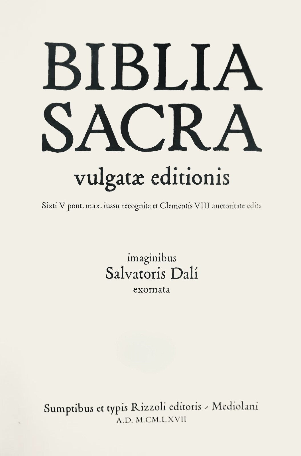 Salvador Dali, Composition (Michler/Löpsinger 1600; Field 69-3), Biblia Sacra, Limited Edition Lithograph