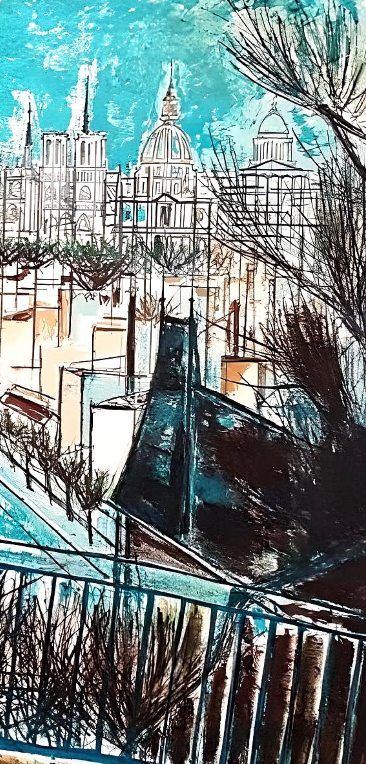 Édouard-Georges Mac-Avoy, Panorama de Paris, Au Temps de Paris Seine, Limited Edition Lithograph