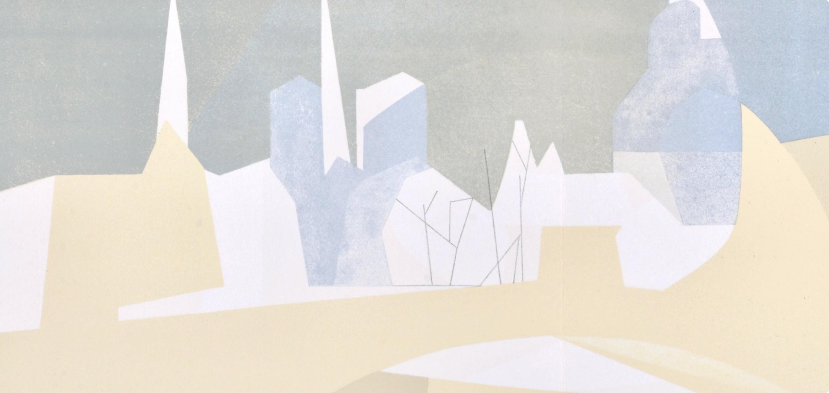André Beaudin, Ville et paquebot, Regards sur Paris, Limited Edition Lithograph