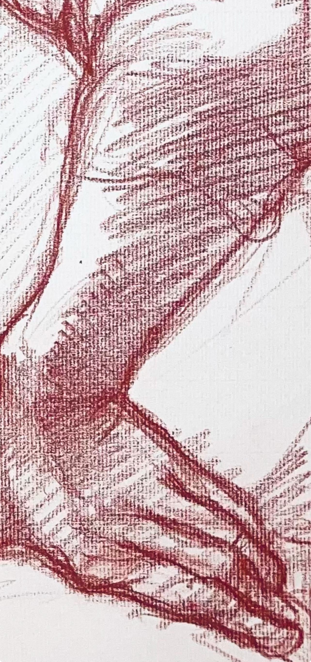 Ian Hornak, Renaissance Female Figure Study, 1963, Original Drawing