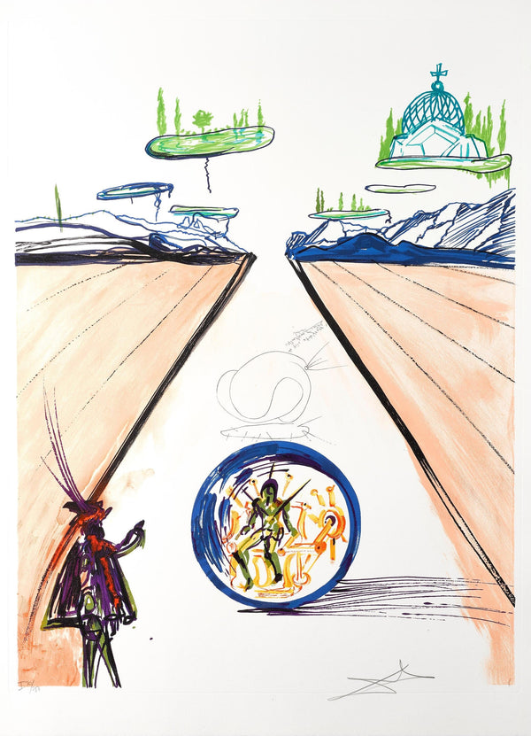 Salvador Dalí, Locomotion paradisiaque intra-utérine (M/L 822-831; Field 75-13), Imaginations et Objets du Futur, Limited Edition Lithograph