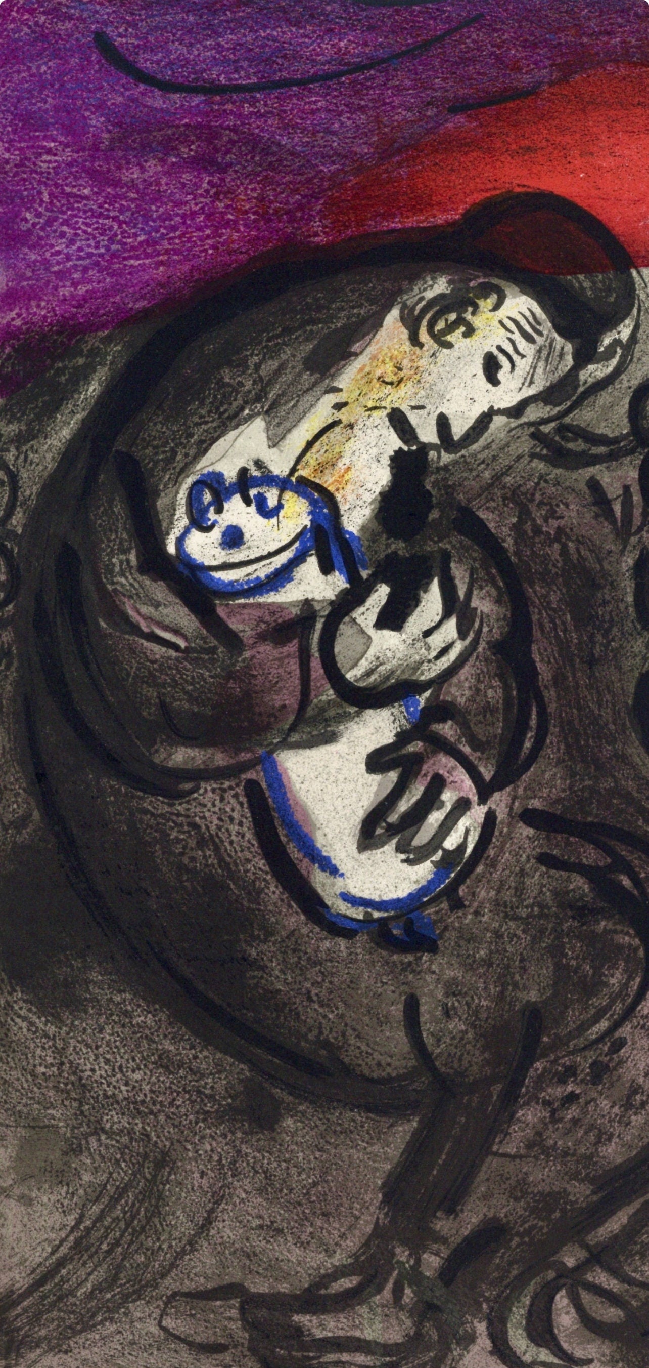 Marc Chagall, Lamentations of Jeremiah (Mourlot 117-46; Cramer 25), Drawings from the Bible, Verve: Revue, Limited Edition Lithograph