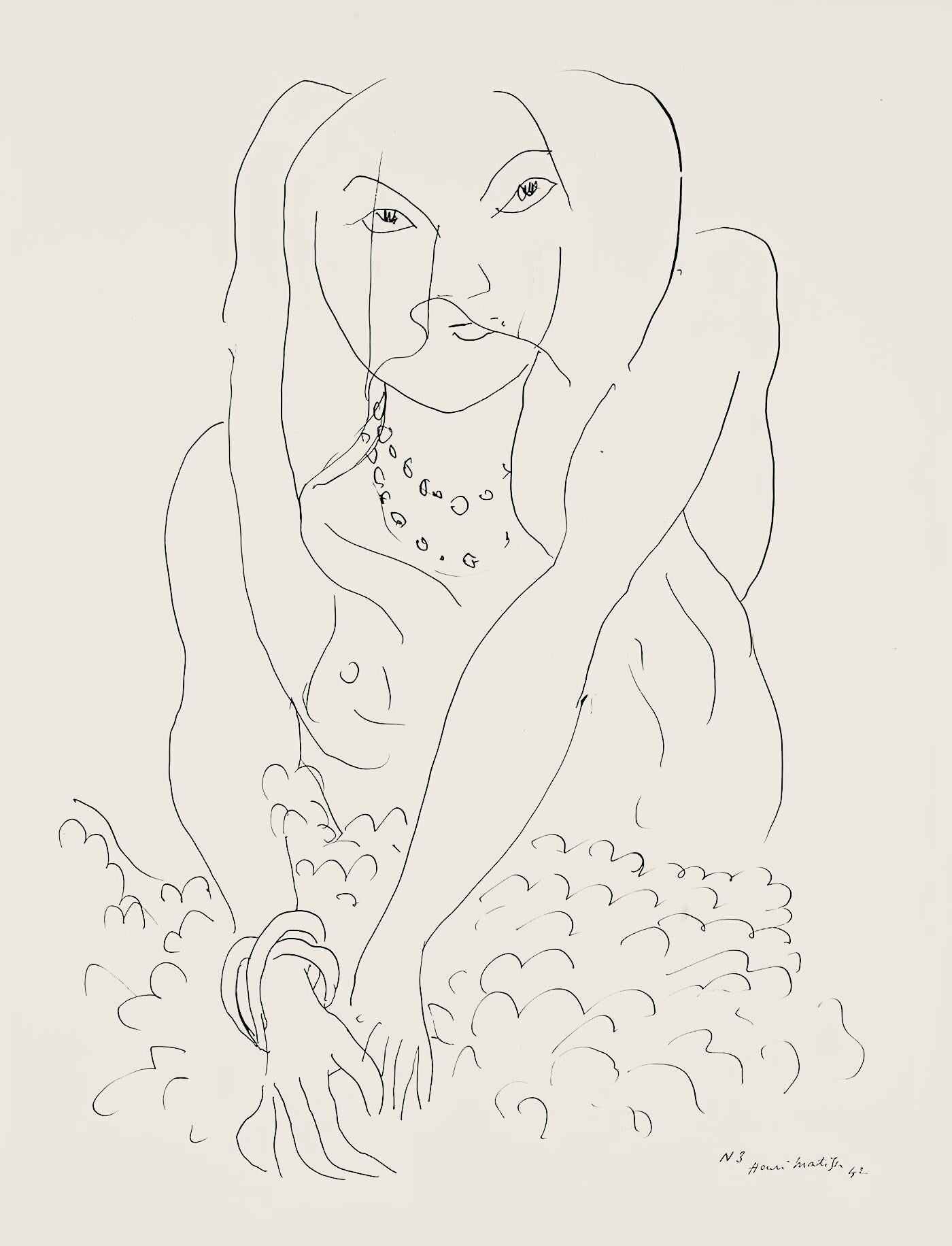 Henri Matisse, Série N, var. 3 (Duthuit 9), Henri Matisse, Dessins, Thèmes et variations, Limited Edition Lithograph