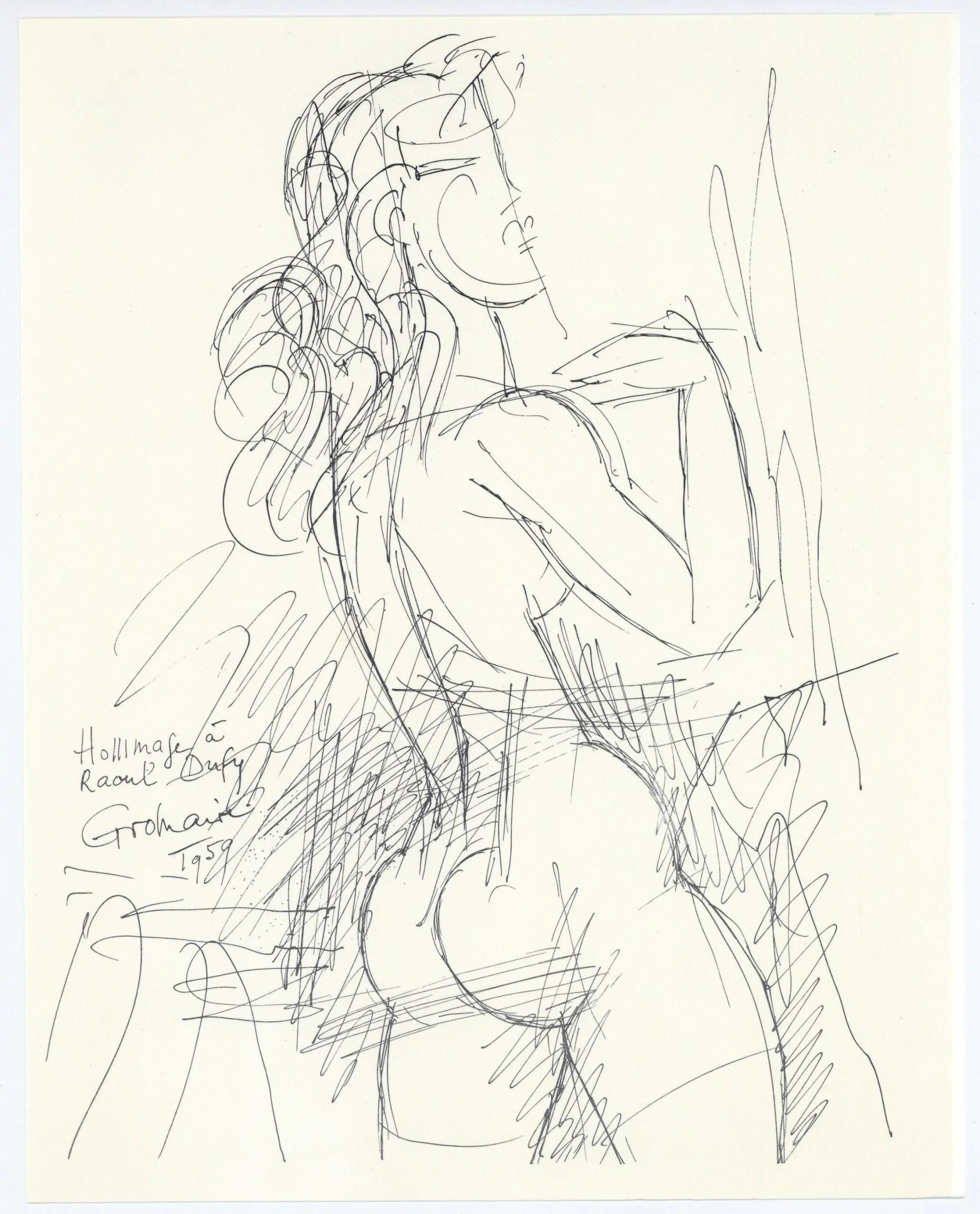 Marcel Gromaire, Composition, Lettre à mon peintre Raoul Dufy, Limited Edition Lithograph