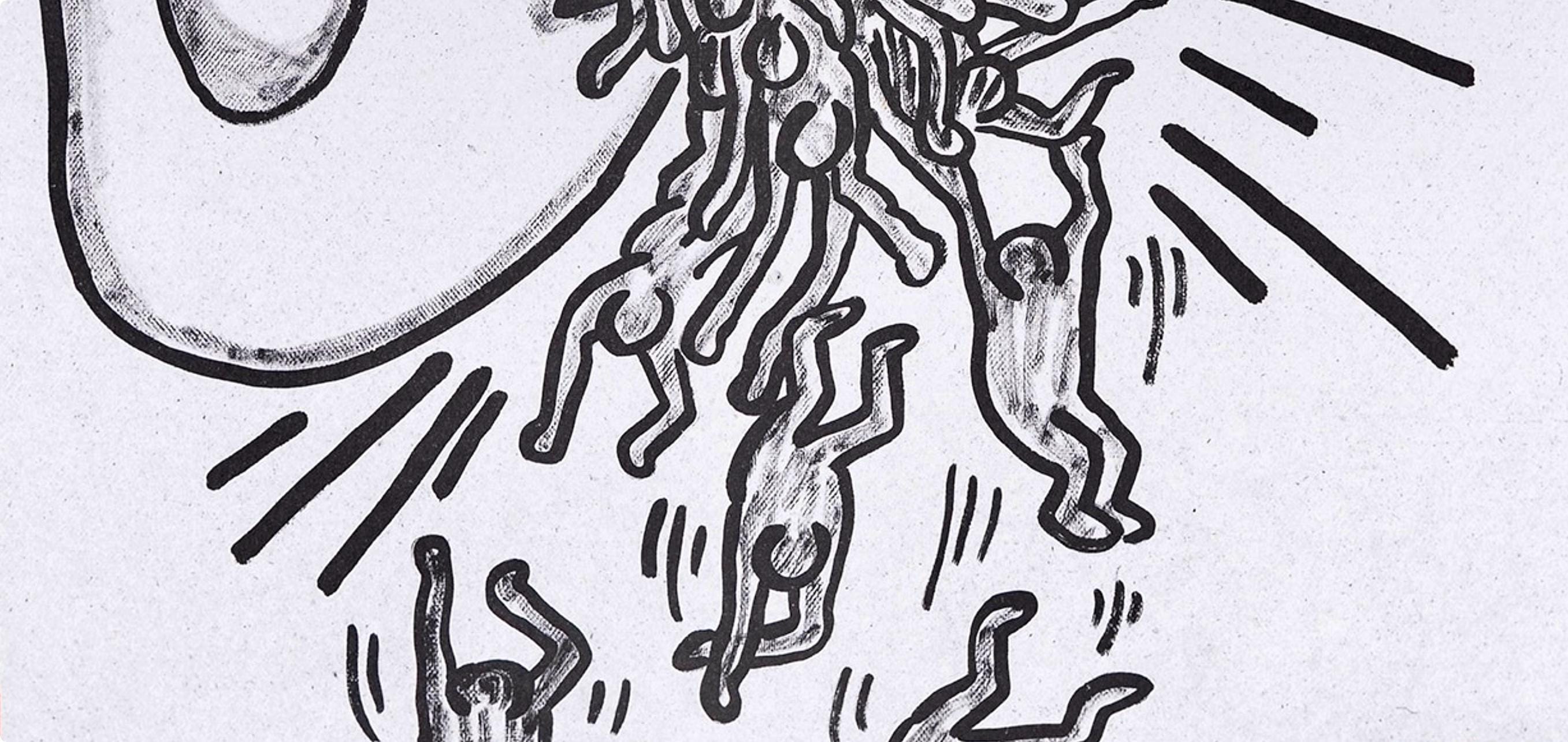 Keith Haring, Composition, Against All Odds, Limited Edition Lithograph