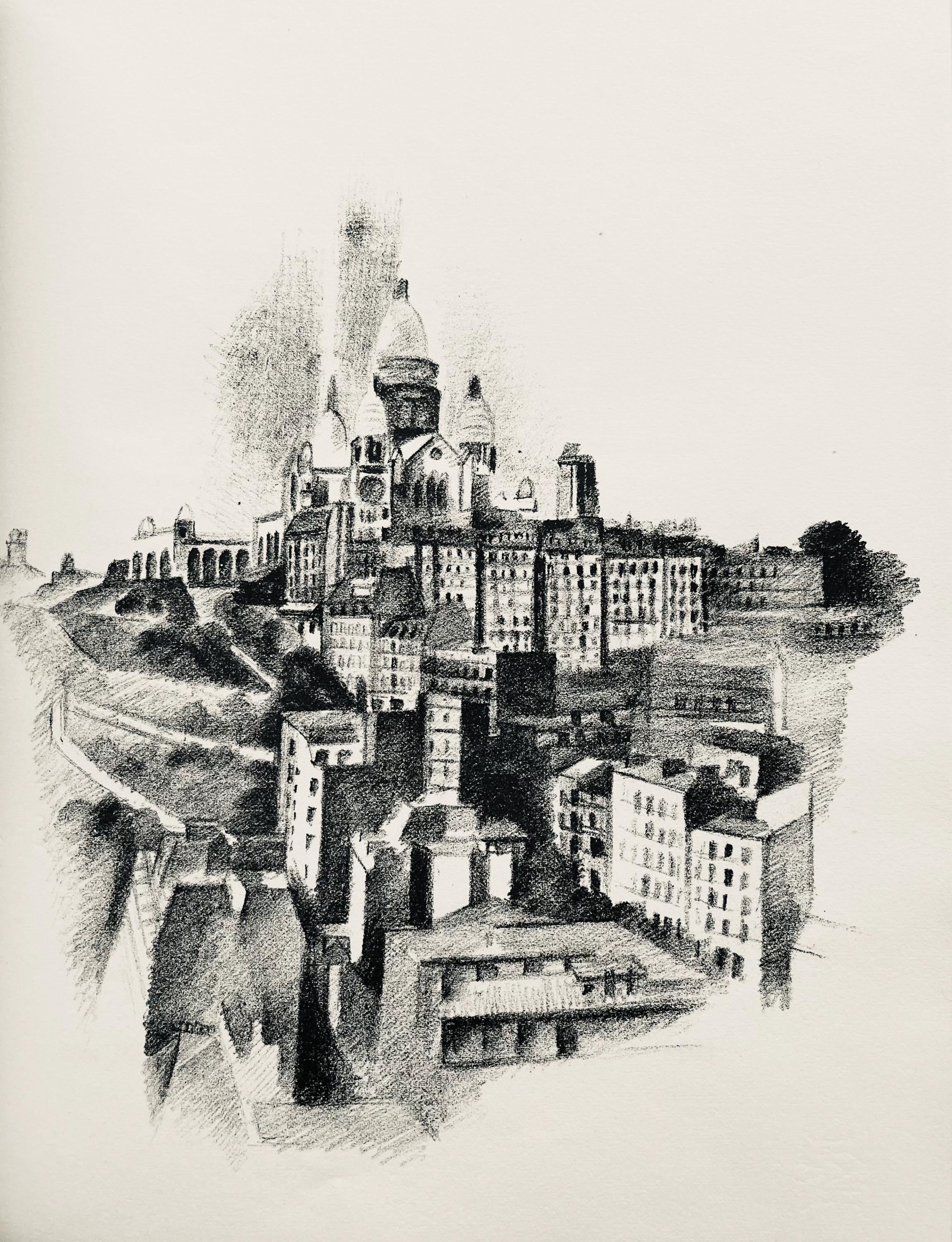 Robert Delaunay, La butte Montmartre et le Sacre-Cœur (Habasque 720-728), Allo! Paris!, Limited Edition Lithograph