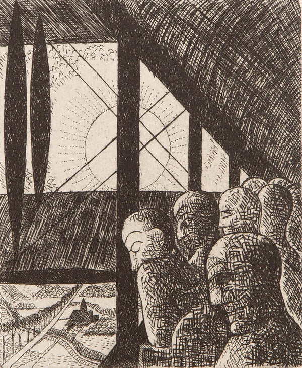 Marcel Gromaire, Composition, Vers un monde volage, Limited Edition Etching