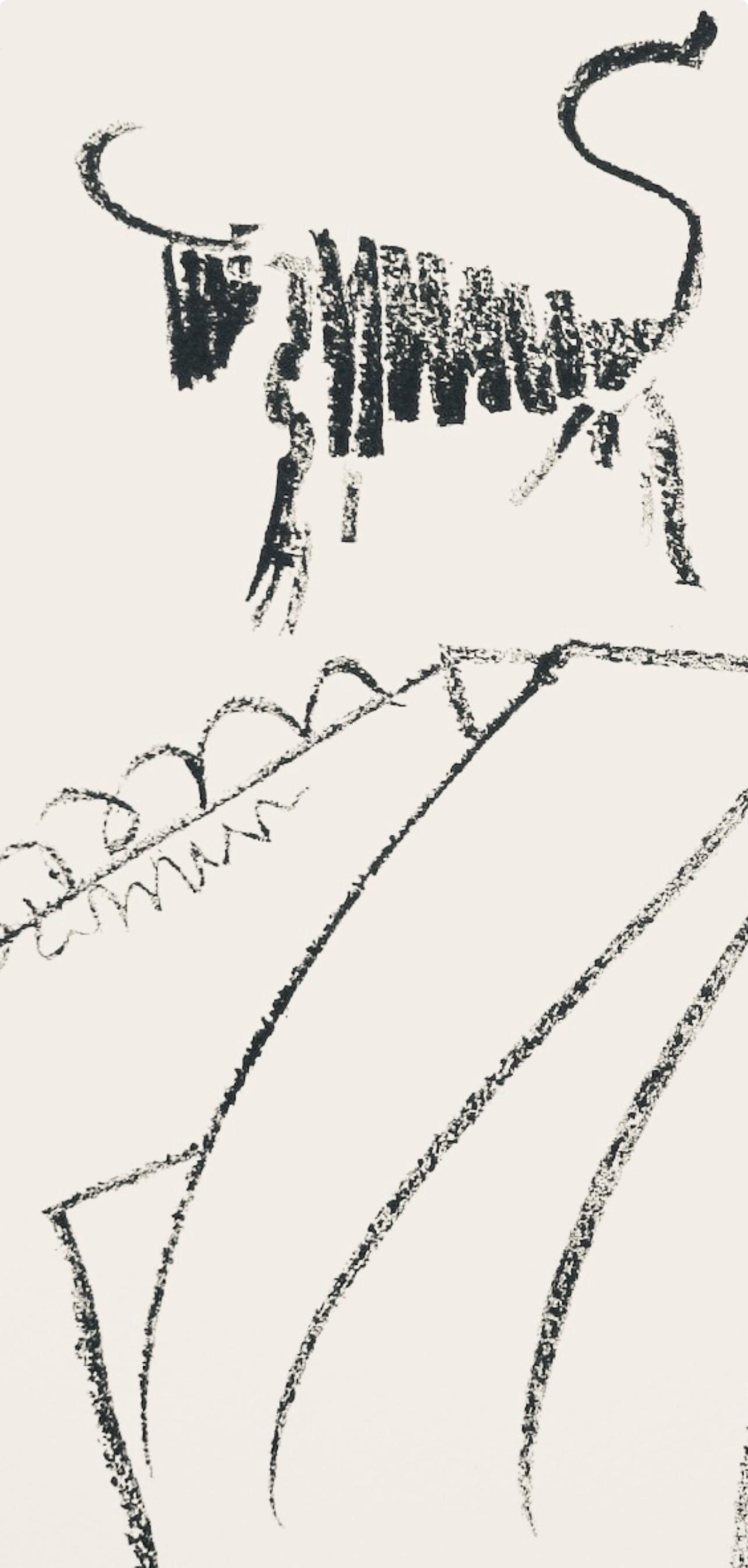 Jean Cocteau, Composition, Taureaux, Limited Edition Lithograph